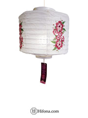Round Box Type Red flower Bunch Paper Lantern