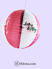 birthday age name printed decoration lantern