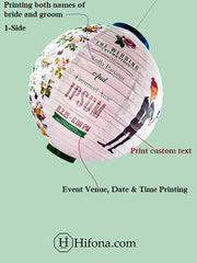 Wedding backyard decorations lanterns-names venue date printable (10 Pcs Pack)