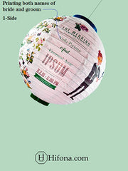 Wedding backyard decorations lanterns-names venue date printable (10 Pcs Pack)