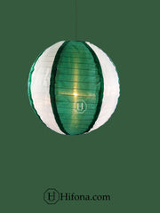 Green color fabric lantern