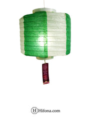 Green and White color Oil paper lantern