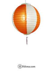 Orange and White color Oil paper round lantern