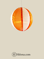 Orange color theme party event decor hanging fabric lantern (7Pcs Pack)