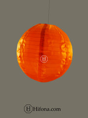 Orange color theme decoration fabric lantern