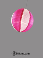 Pink color theme party event decor hanging fabric lantern (7Pcs Pack)
