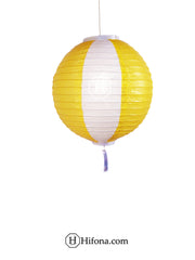Yellow and White color Oil paper round lantern