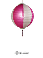Pink and White color Oil paper round lantern Grade 2/Grade3