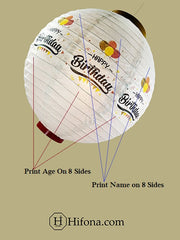 Customized  birthday party decorations paper Lantern (10 Pcs )