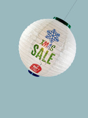 Christmas sale promotion poster lantern
