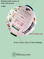 Wedding backyard decorations lanterns-names venue date printable (10 Pcs Pack)
