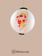 flower decor round paper lanterns