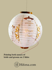 Paper lantern  wedding centerpieces customize personalized. (10 Pcs Pack)